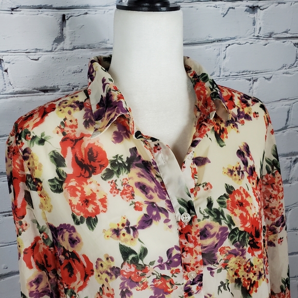 Nasty Gal Floral Button Down Shirt - Picture 4 of 7
